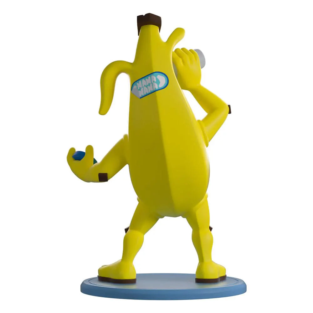 Back view of Fortnite Peely Youtooz Vinyl Figure with banana peel detail