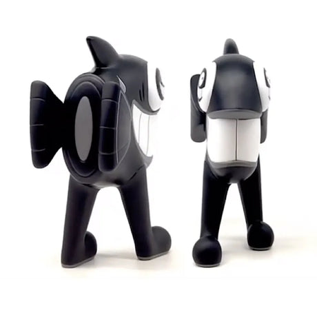 Back view of The Walking Fish "Black" edition designer vinyl figure