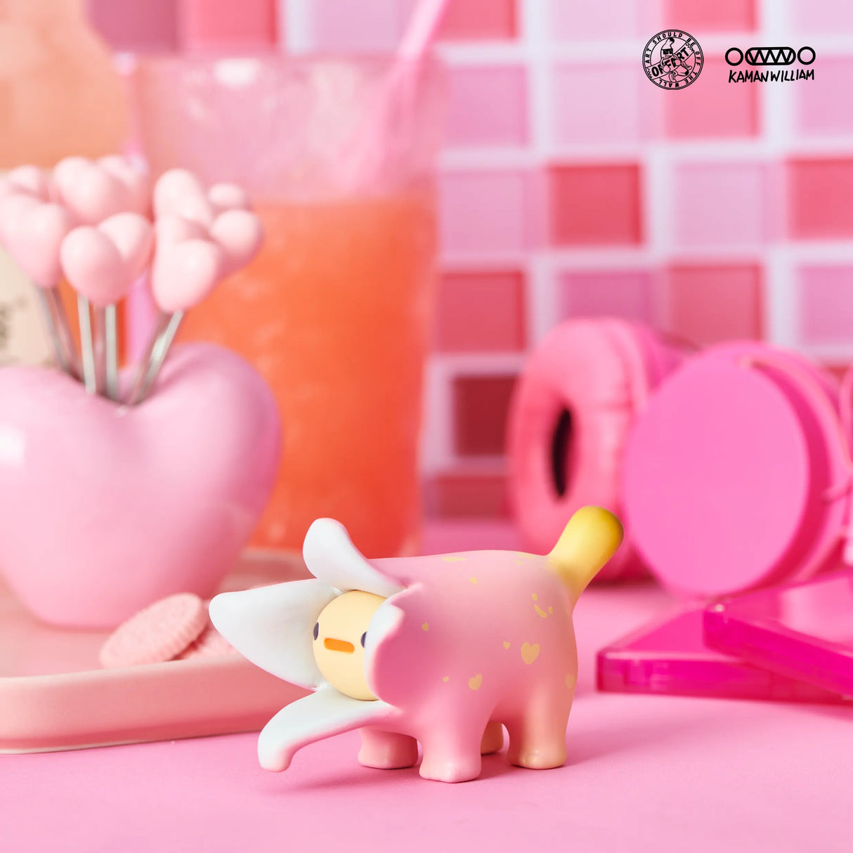 pink bananaers dog
