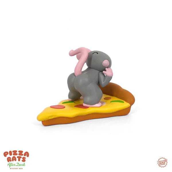 Pizza Rats After Dark collectible rat vinyl figure posing on cheese pizza slice