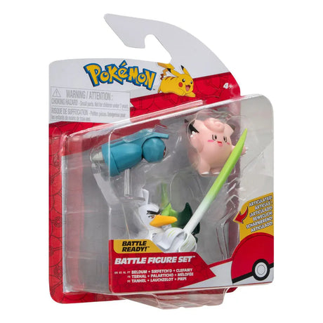 Sirfetch’d Pokémon figure holding its leek sword and shield, detailed with articulation.