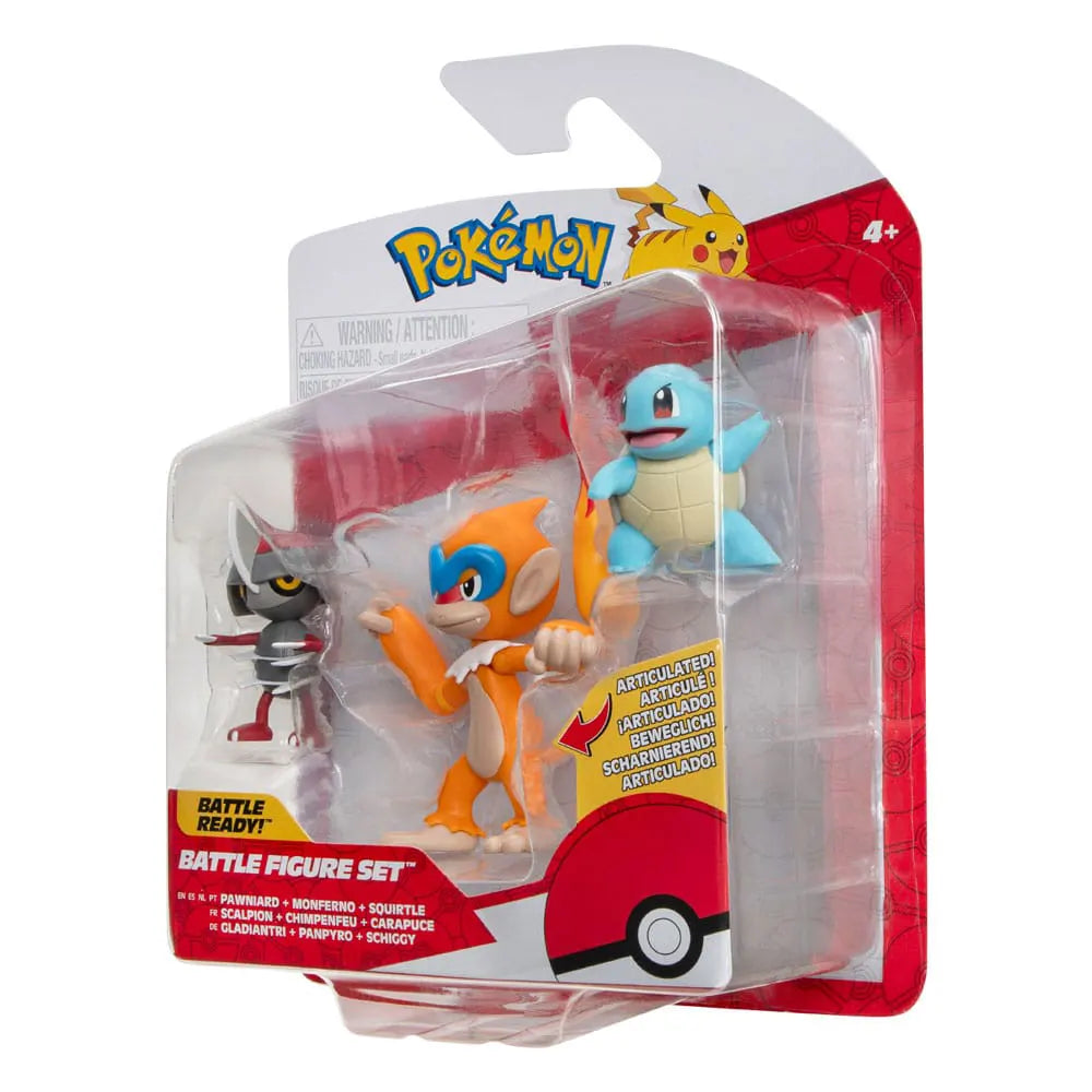 Close-up of Pokémon Pawniard figure from the Battle Figure Set