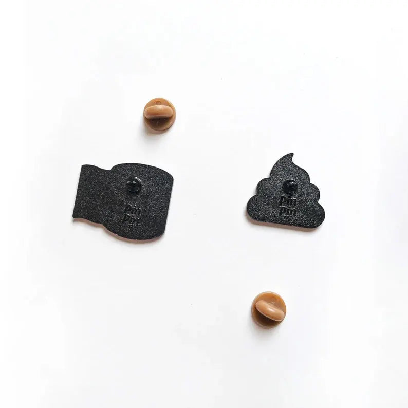 Poop & Toilet Paper - Enamel Pin Set