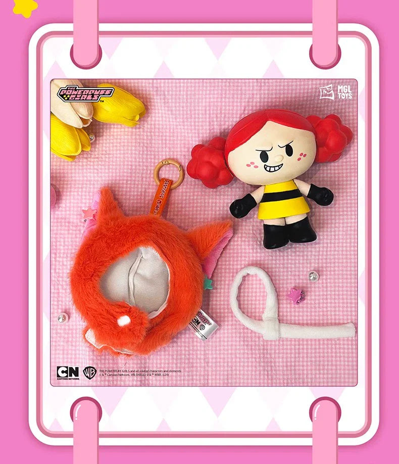 Princess Morbucks Powerpuff Girls character in orange fox-style cape with accessories