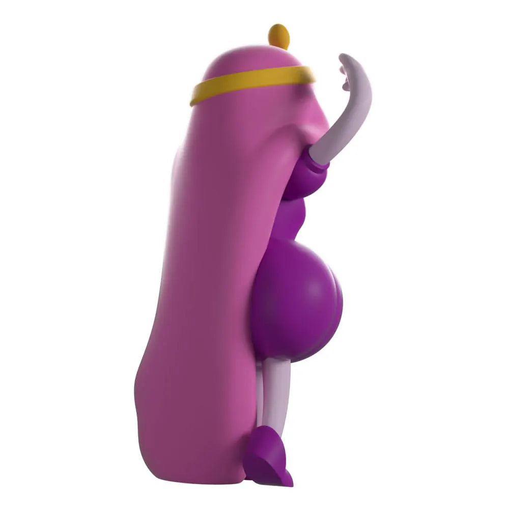 Angled view of Princess Bubblegum Youtooz collectible figure from Adventure Time in purple dress and tiara.