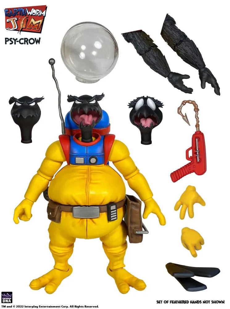 Full Psy-Crow action figure with all accessories laid out