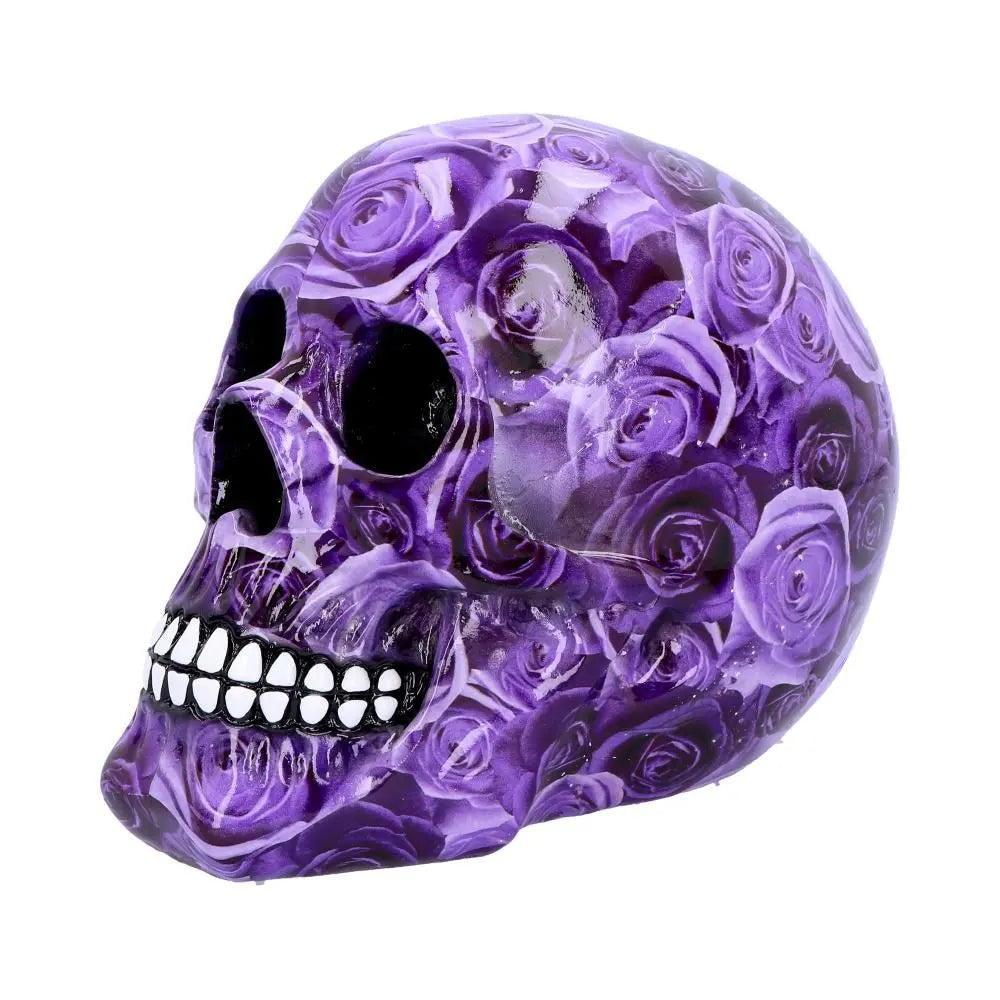 Purple Rose Romance Skull