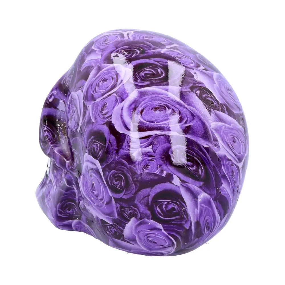 Purple Rose Romance Skull