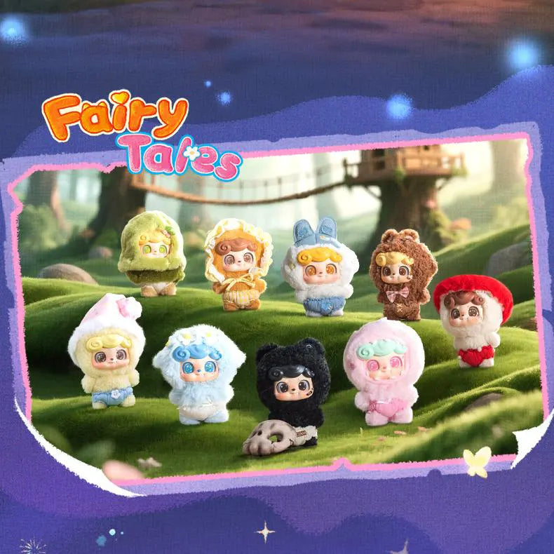 Full set of Q.Kid Fairy Tales plush figures lined up together