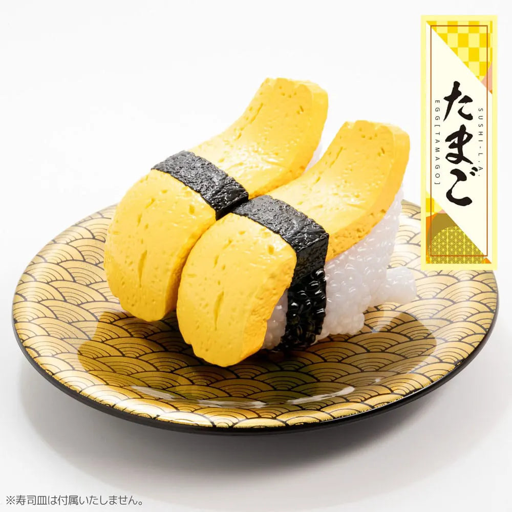Egg sushi monster twin set on sushi plate