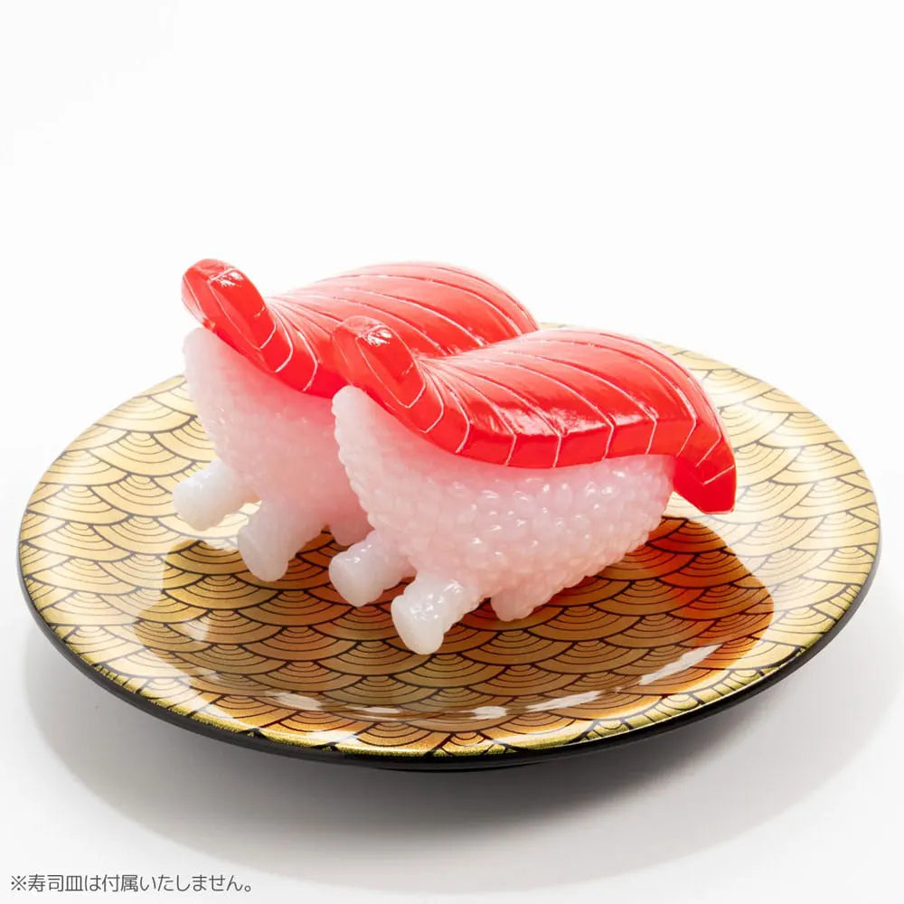 Tuna sushi monster twin set on sushi laying on plate
