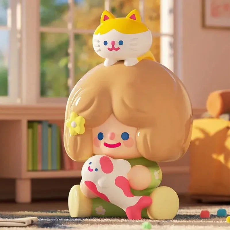 RiCo Happy Room Tour collectible toy with fish and cat