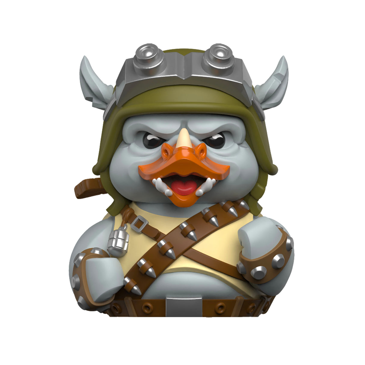 Front-facing close-up of Rocksteady TUBBZ with clenched fists and snarling expression