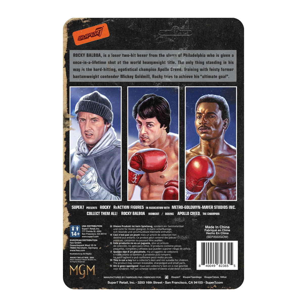Rocky (Boxing) - Rocky ReAction Figure Cardback