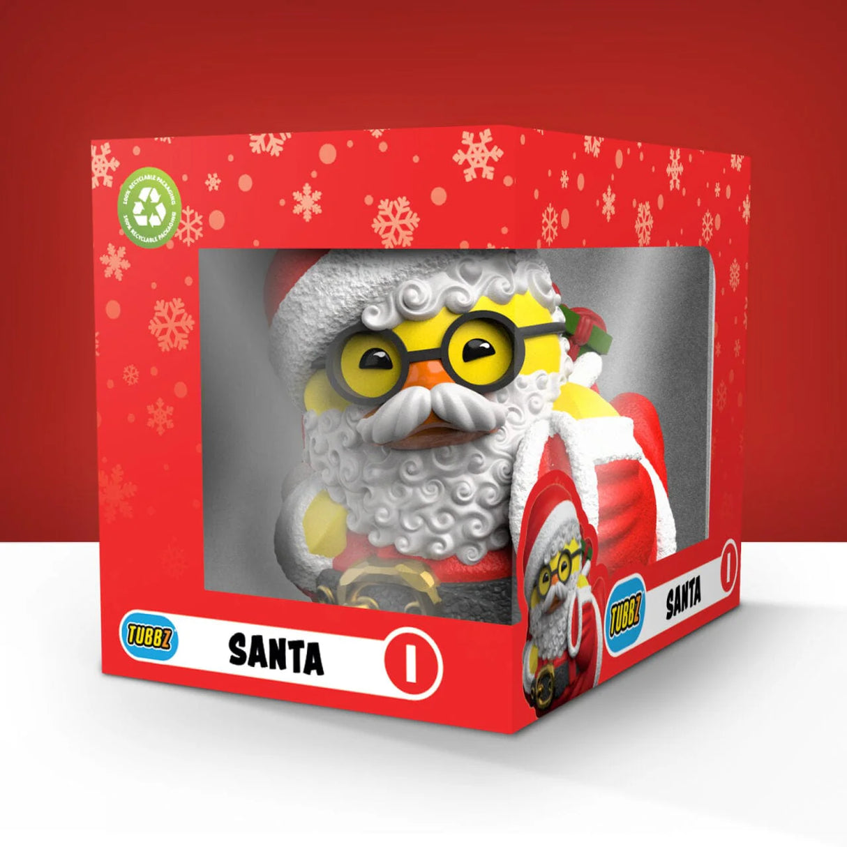 Santa Claus TUBBZ boxed edition packaging with holiday-themed display box.