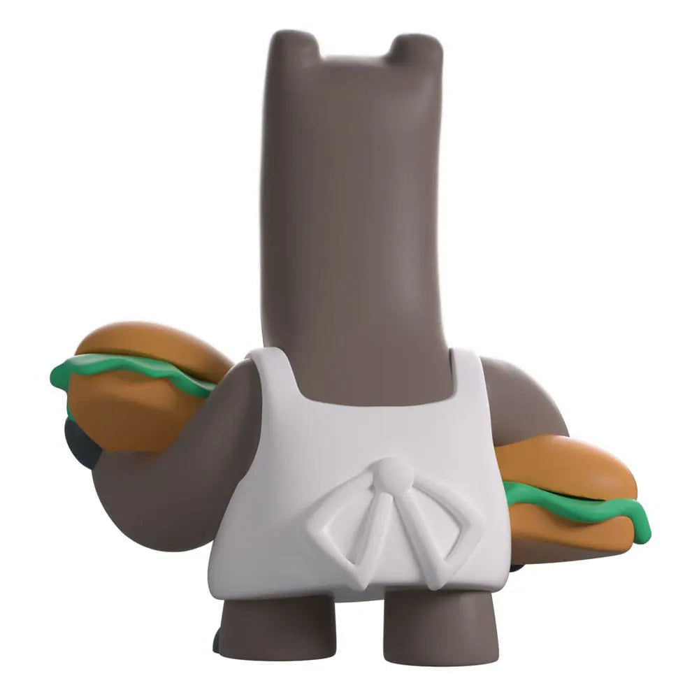 Back view of Schnitzel Youtooz vinyl figure, showing apron bow detail.