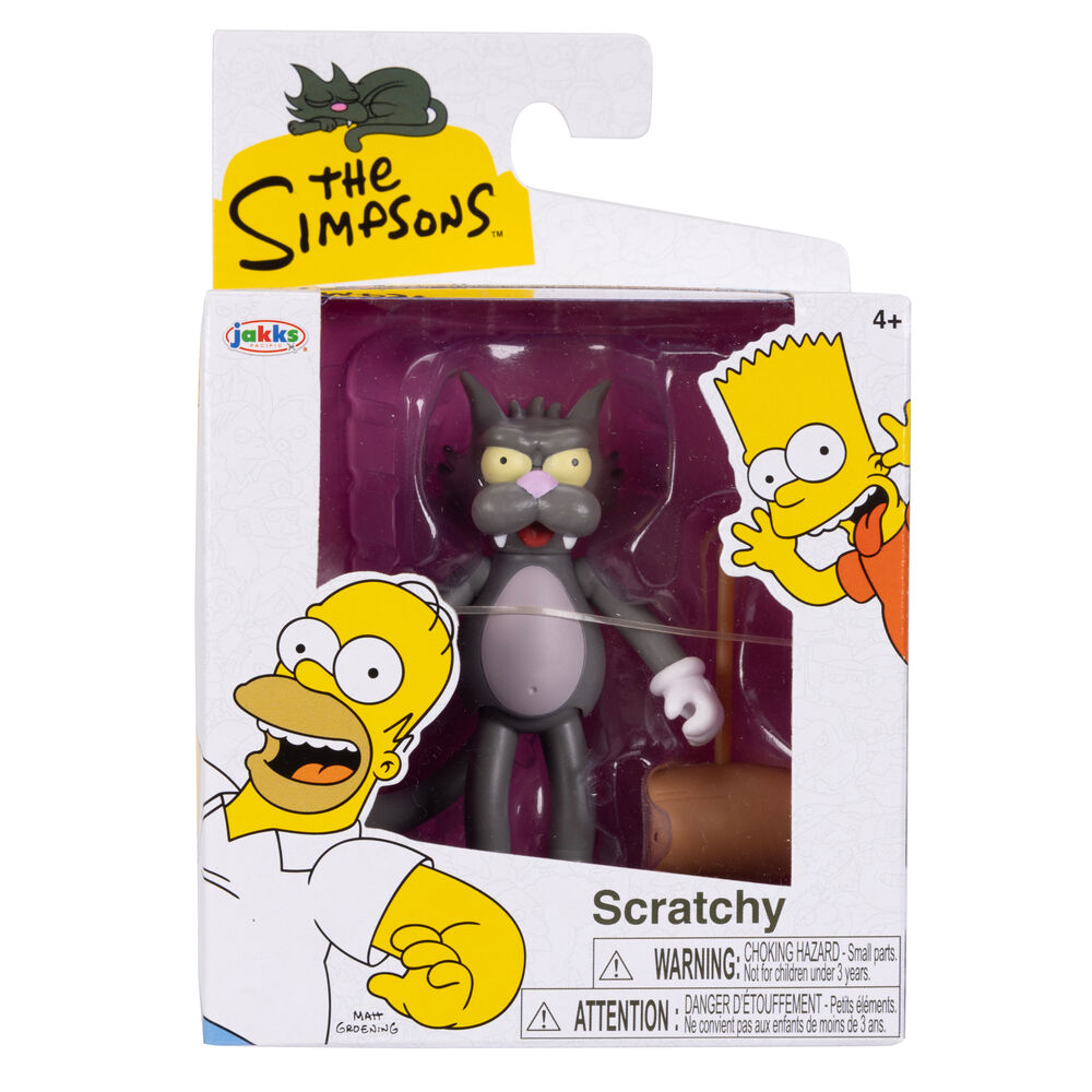 Scratchy The Simpsons mini figure with mallet accessory