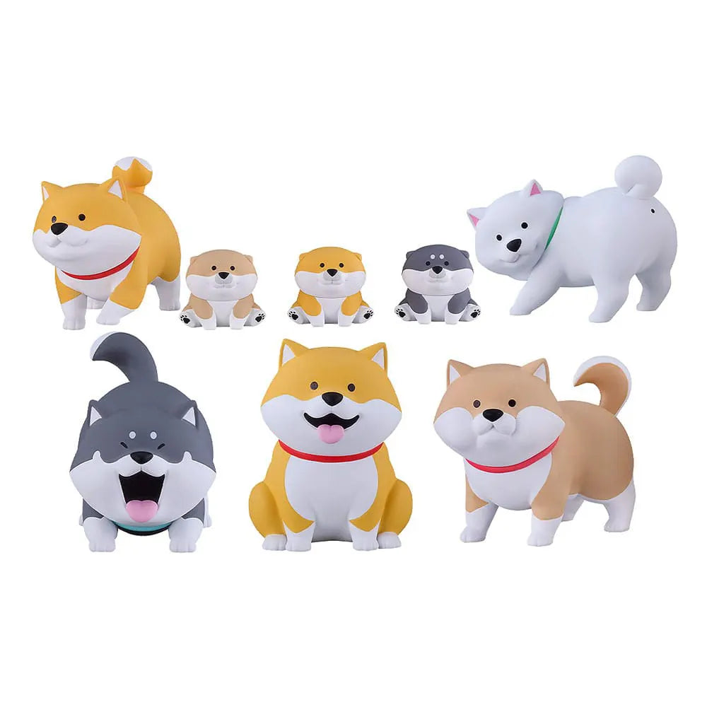 Complete Shibanban Blind Box collection featuring all six soft vinyl Shiba Inu figures.