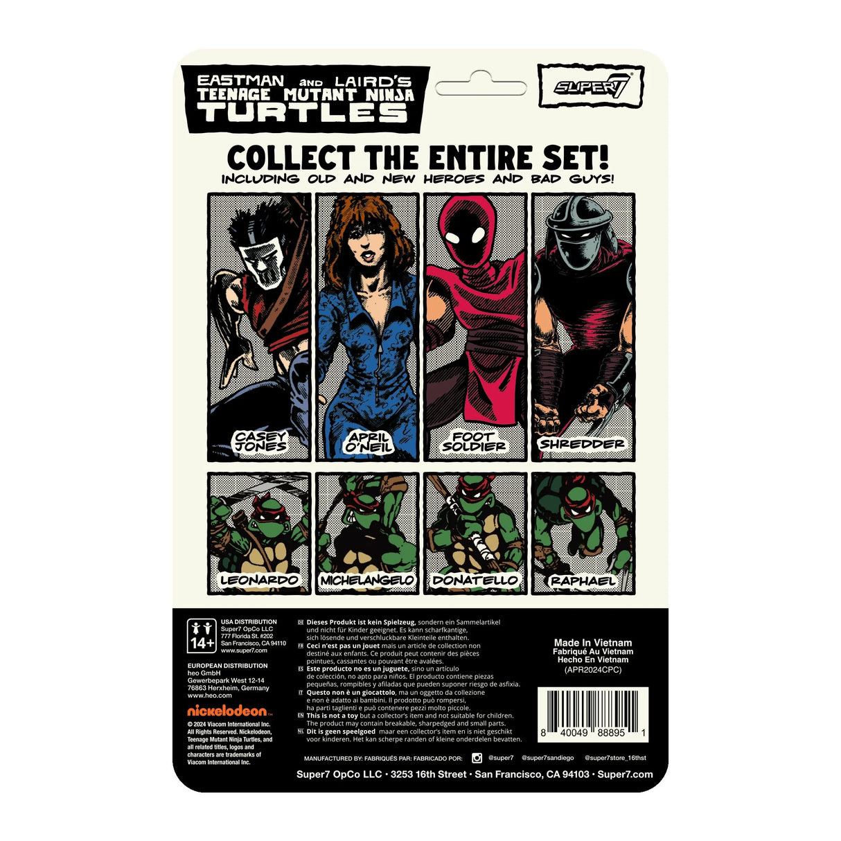 Shredder (Comic Color) - Teenage Mutant Ninja Turtles ReAction Figure Cardback