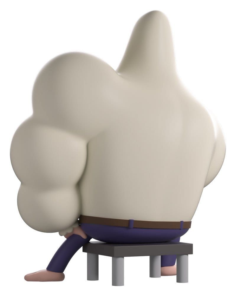 Rear view of Skips Regular Show vinyl figure showing sculpted details
