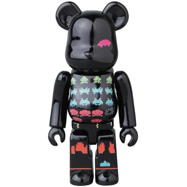 Space Invaders Pattern 100% Bearbrick Series 37 retro arcade figure by Medicom Toy