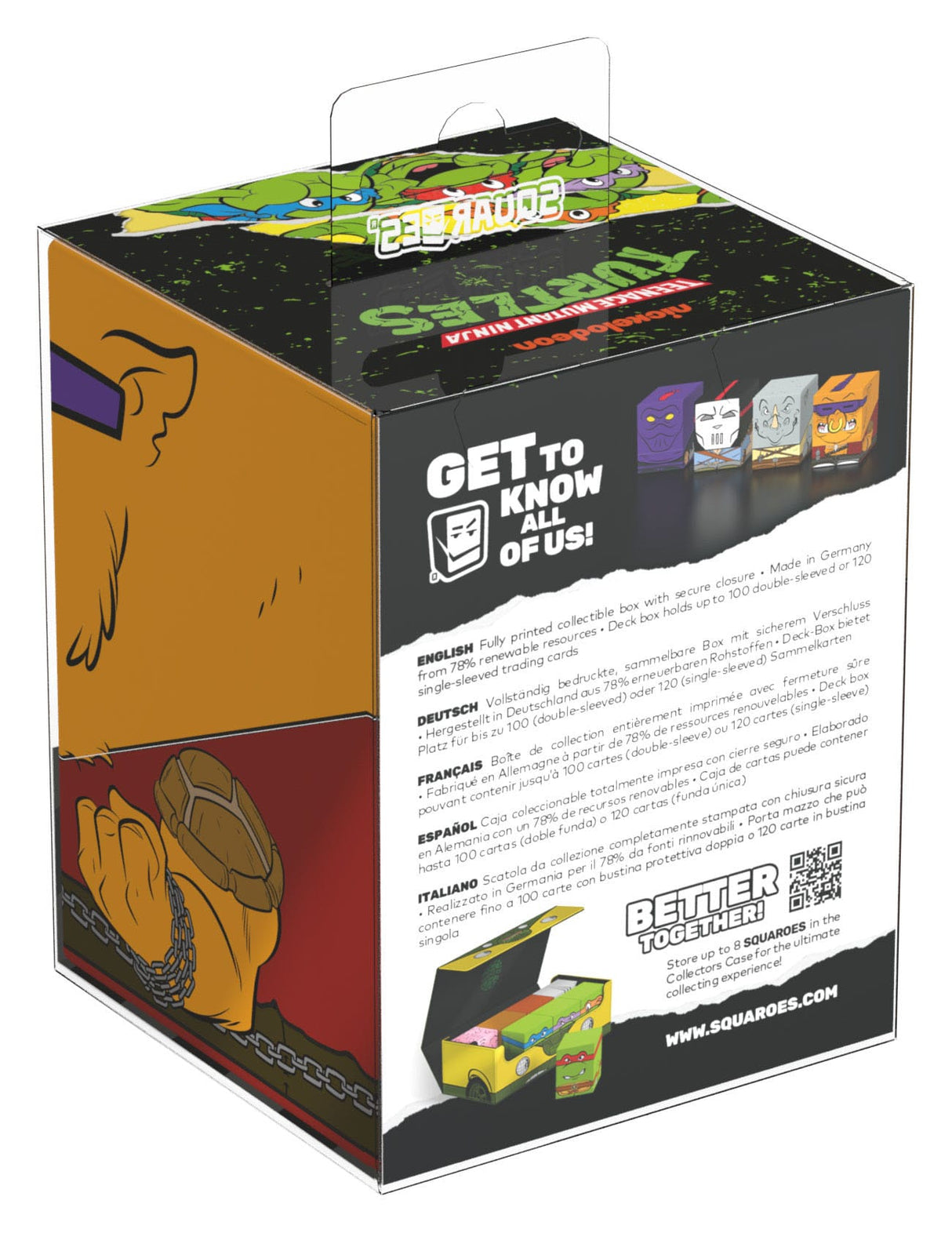Bebop Squaroes Teenage Mutant Ninja Turtles collectible deck box front view by Ultimate Guard