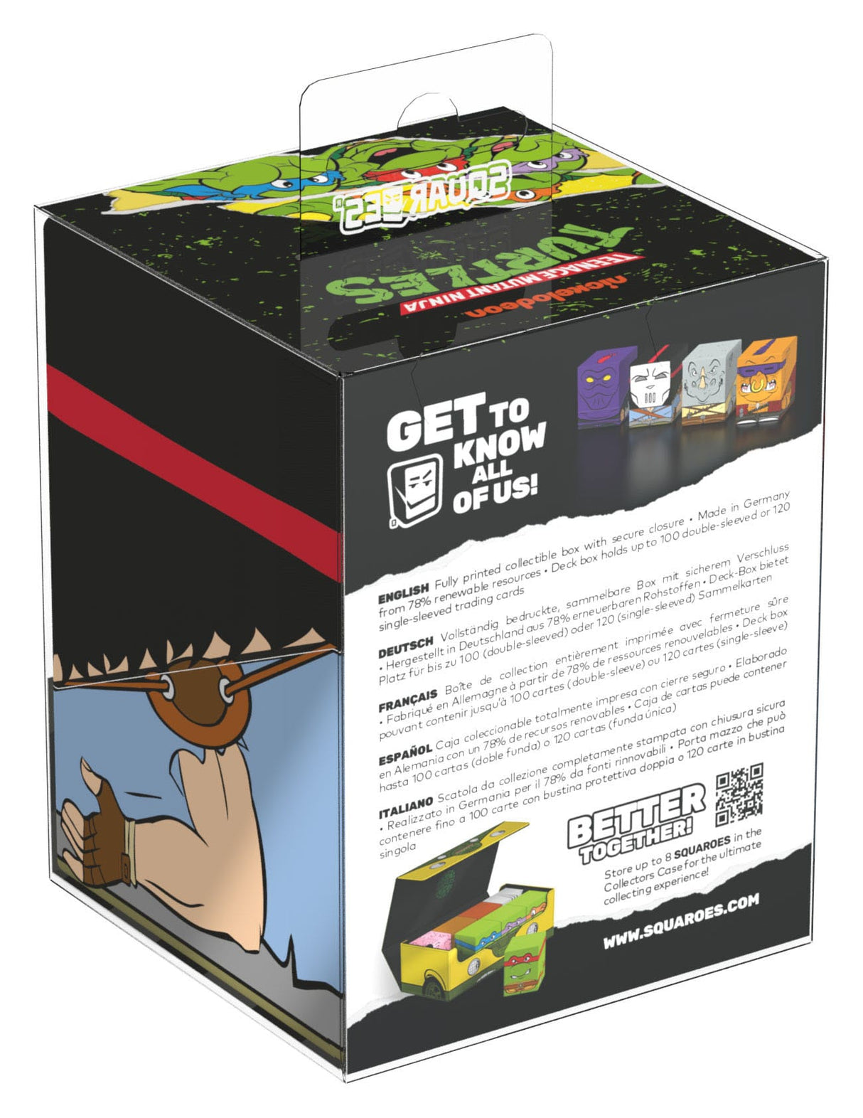 Casey Jones Squaroes Teenage Mutant Ninja Turtles Card Deck Box