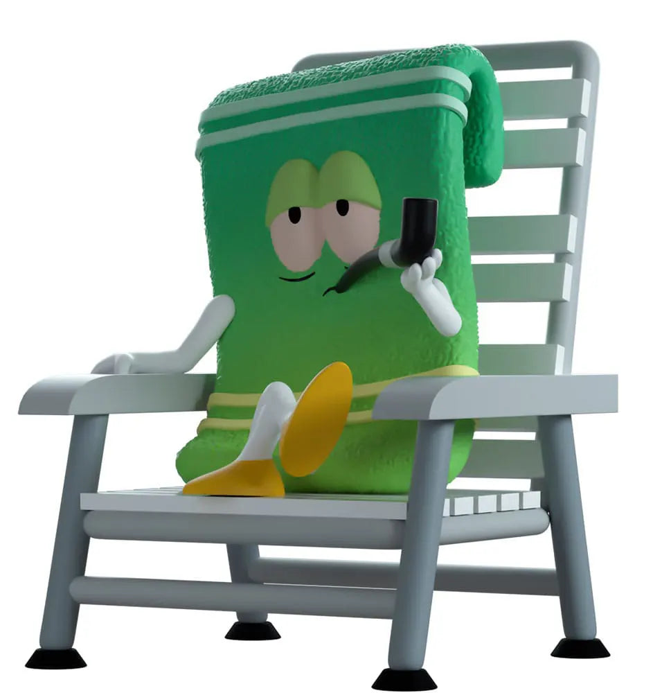 Low angle view of St. Patrick’s Day Towelie figure in green colorway