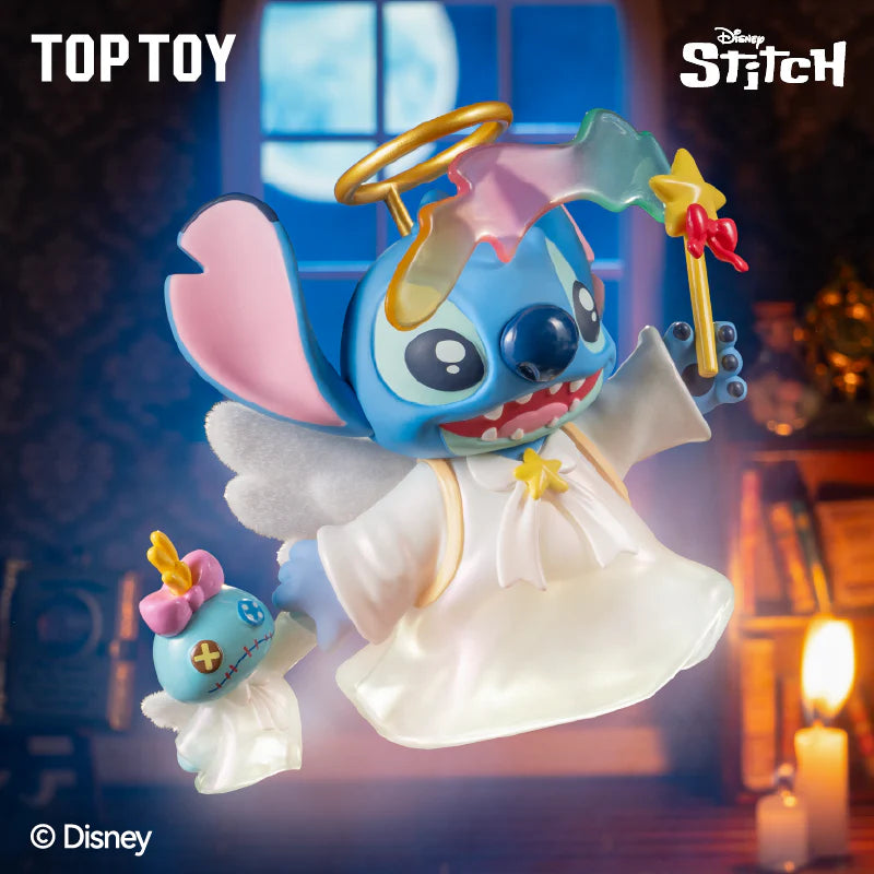 Stitch Wacky Diary 2.0 vinyl figure featuring Stitch dressed as a magical angel with rainbow wand.