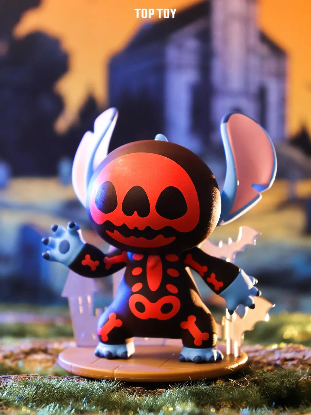 Red and black Skeleton Stitch vinyl figure variant with spooky skeleton design.