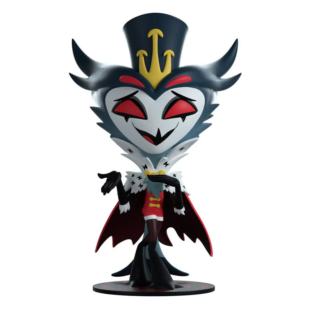 Stolas Helluva Boss Youtooz vinyl figure with crown, cloak, and top hat.