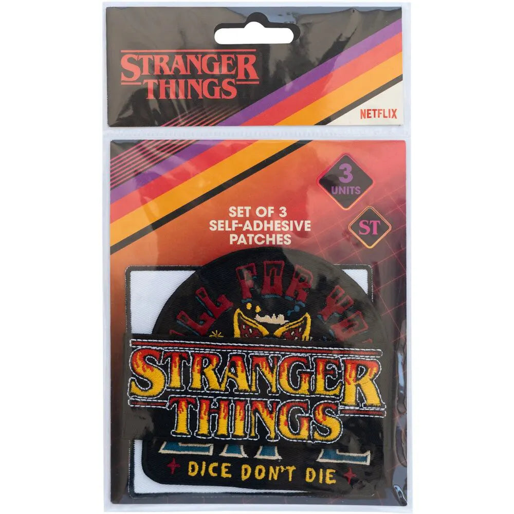 Official Stranger Things patches set sealed in retail packaging