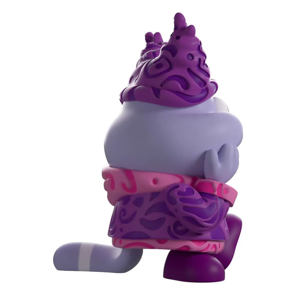Side view of Taco Chowder Youtooz vinyl figure highlighting character’s tail and outfit design.