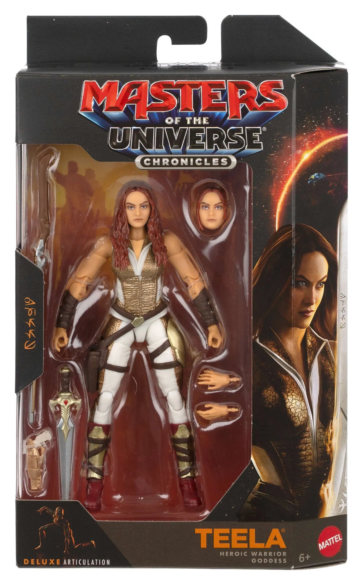 Teela Masters of the Universe Chronicles 2026 Movie Action Figure in deluxe collector packaging