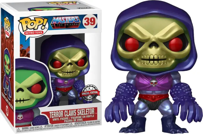 Terror Claws Skeletor #39 Funko Pop! Vinyl figure from Masters of the Universe in display box.
