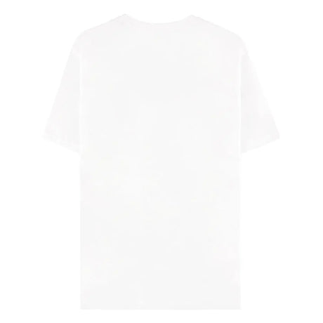 Back view of plain white officially licensed Tetris t-shirt with no print.