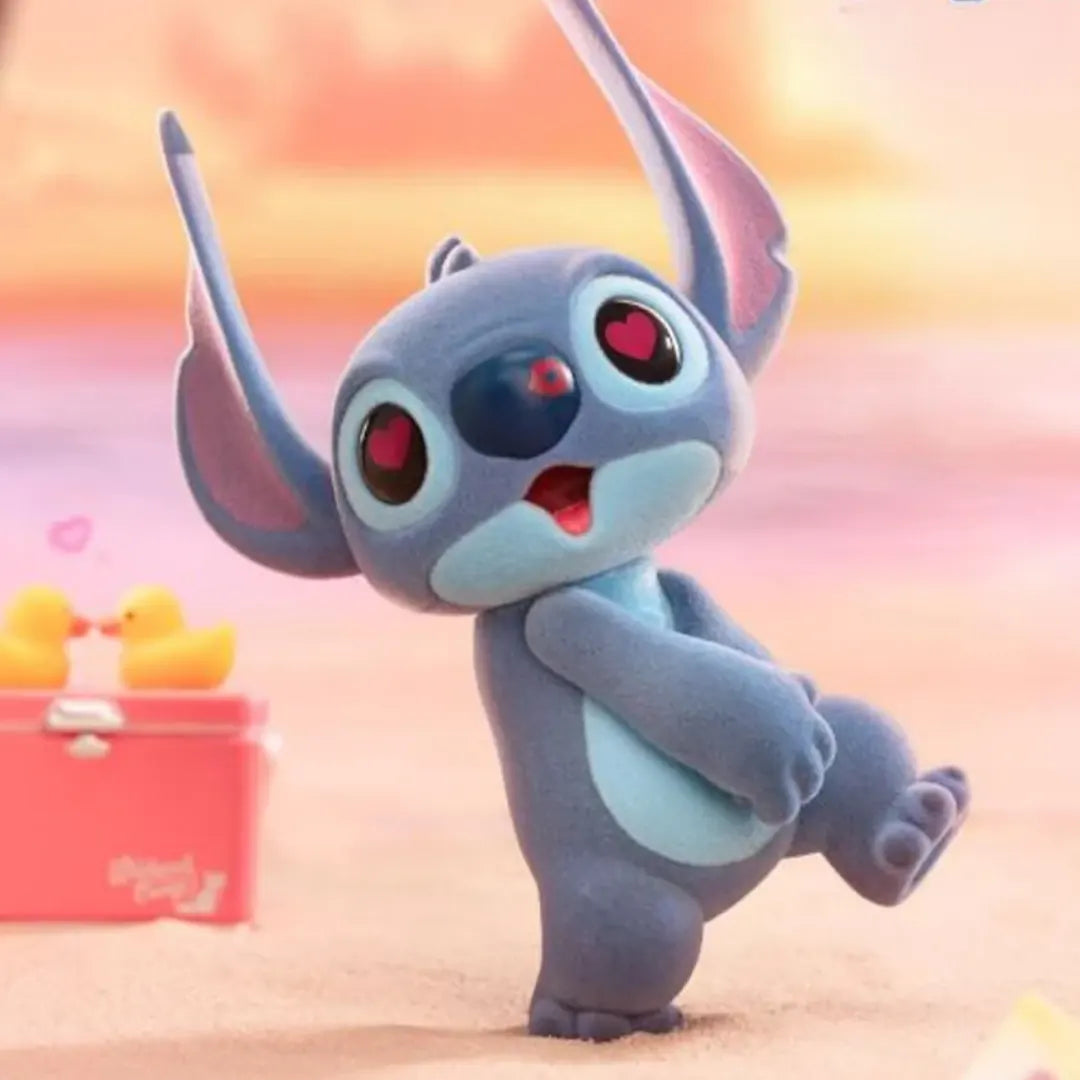 Adorable Stitch vinyl figure with heart-shaped eyes showing a loving pose