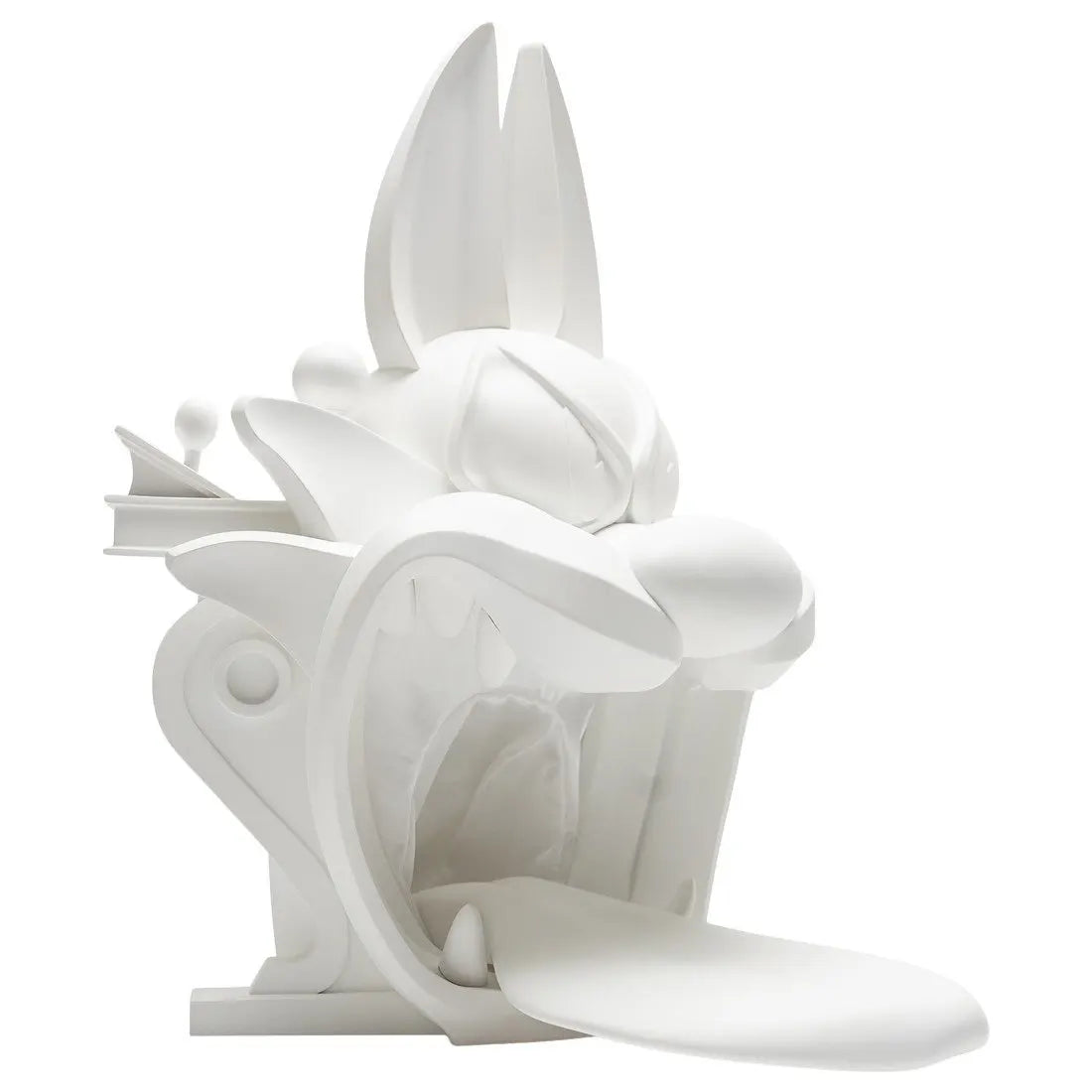 Angled view of The Gate Of the Wolf’s Mouth statue by Nicolas Buffe, Medicom Toy.