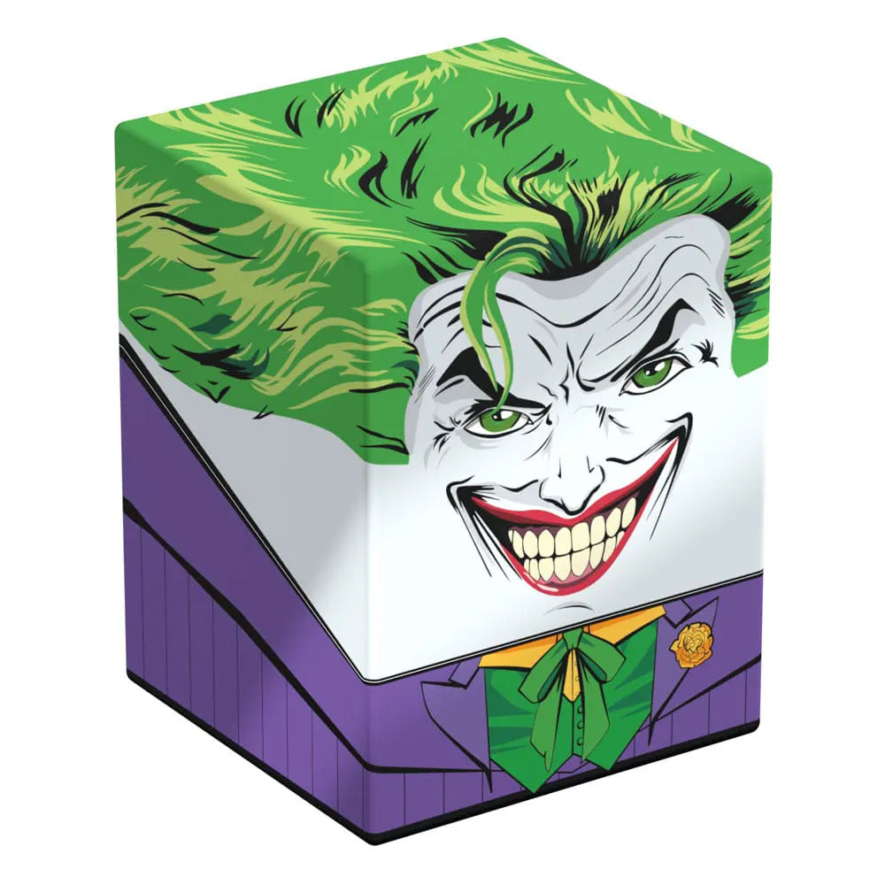 Joker Squaroes deck box front with sinister grin and green hair