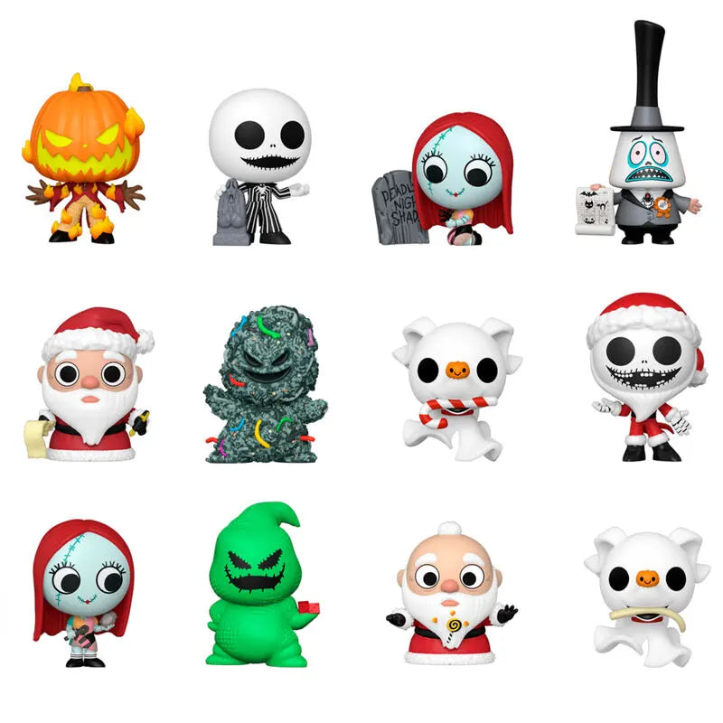 Lineup of Nightmare Before Christmas Funko Mystery Minis 30th Edition