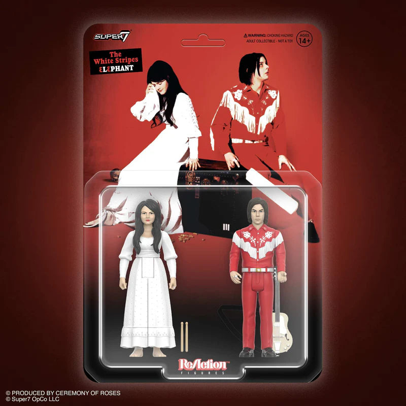 Super7 The White Stripes Elephant ReAction Figures 2-Pack front view