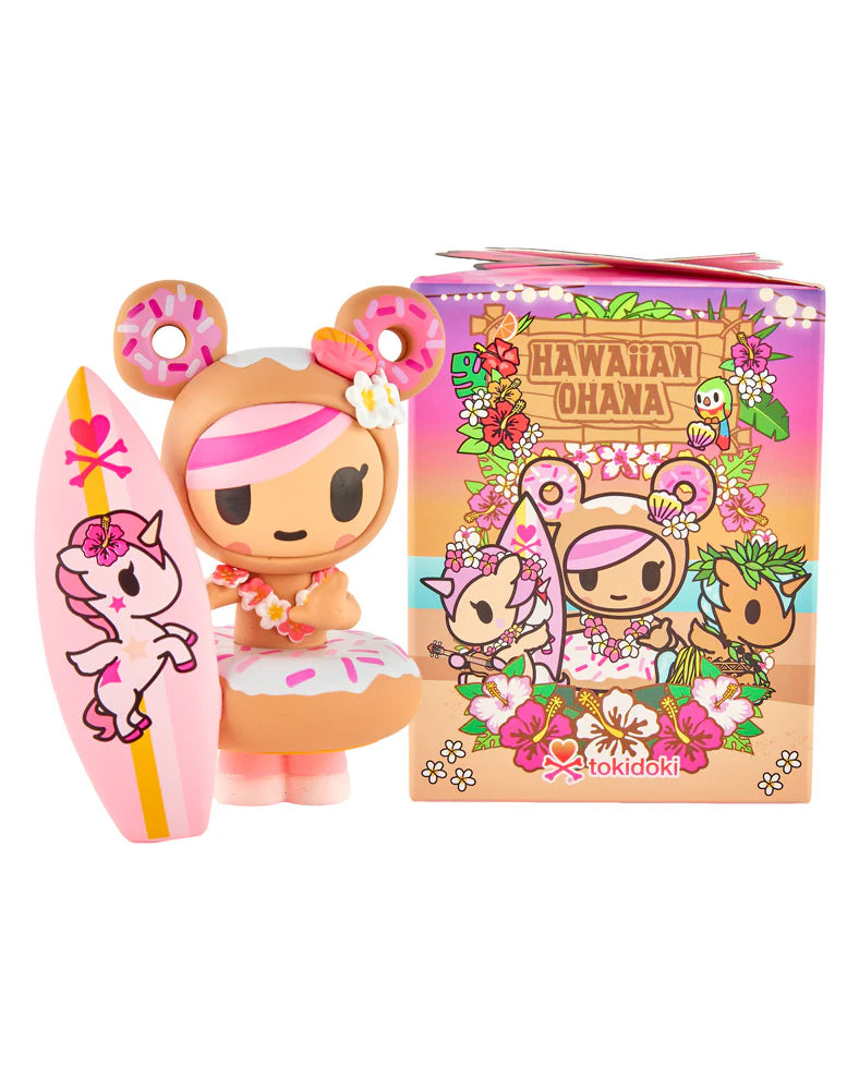 tokidoki Hawaiian Ohana Blind Box with Surfin’ Donutella figure