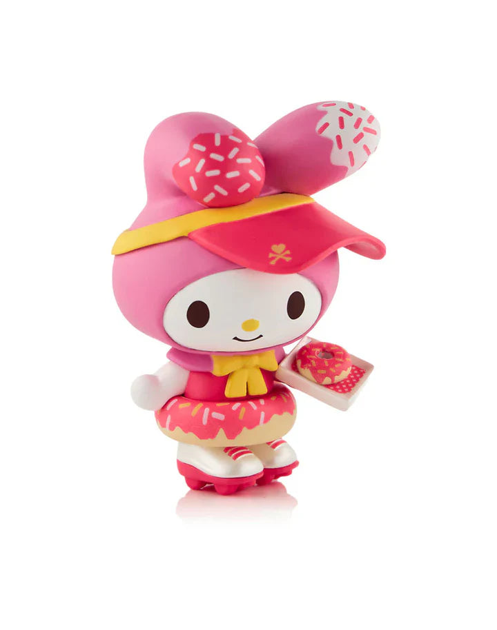 tokidoki kuromi fast food themed figure holding pizza slice