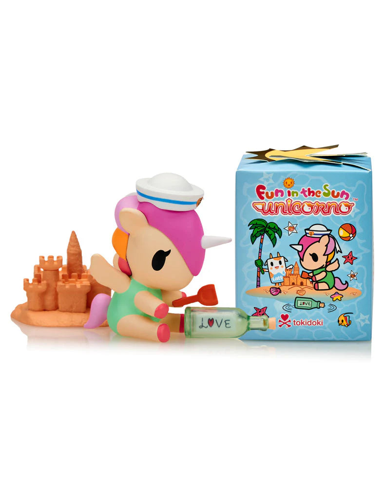 Fun in the Sun Unicorno blind box with figure and beach accessories
