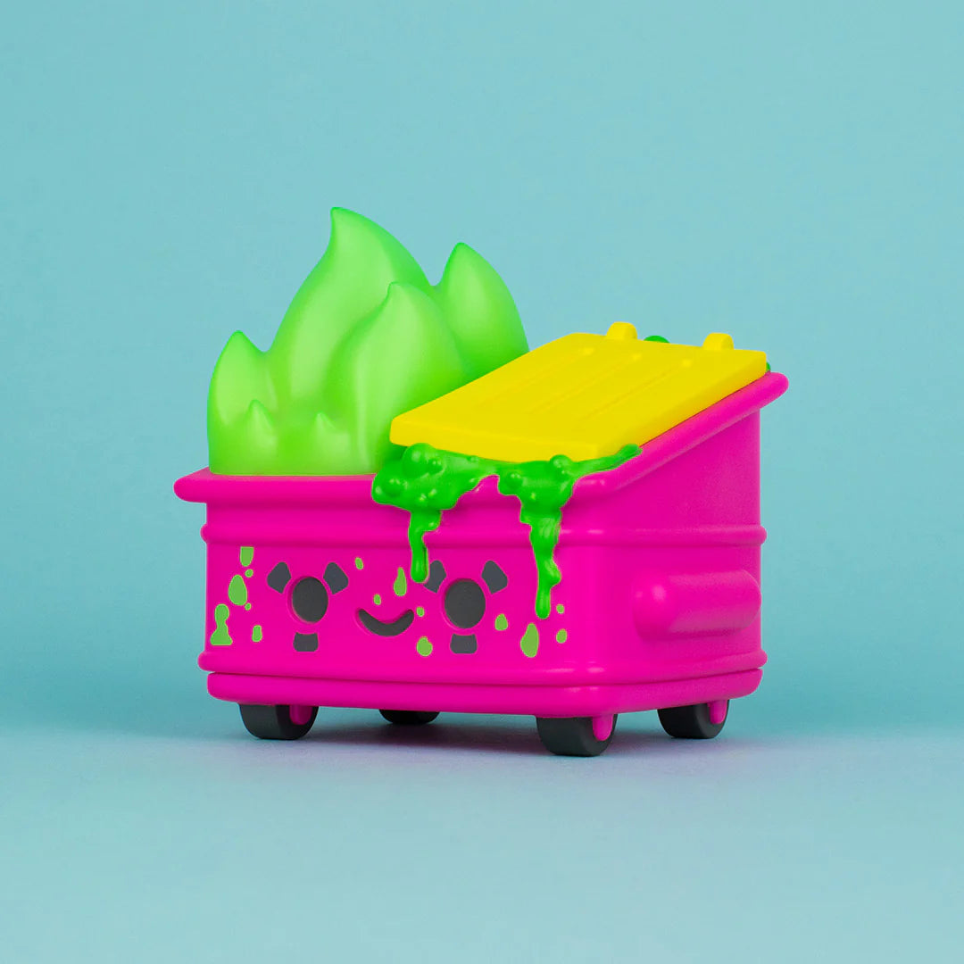 Toxic Waste Dumpster Fire Chemical Pink Edition angled front view