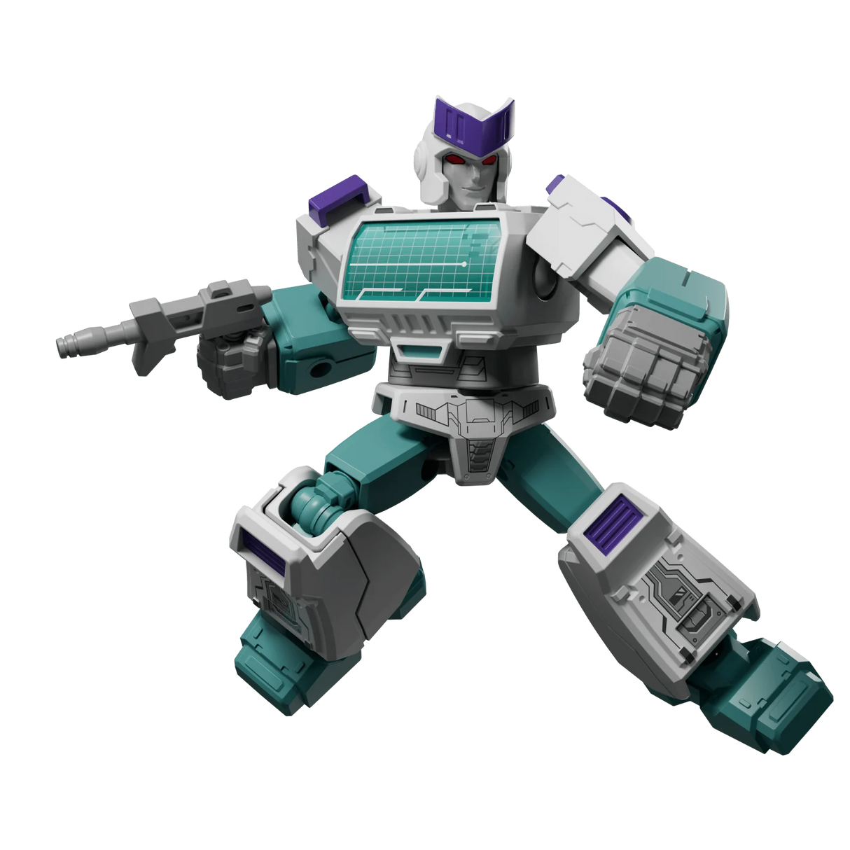 BLOKEES Galaxy 06 Ratchet figure in teal and white