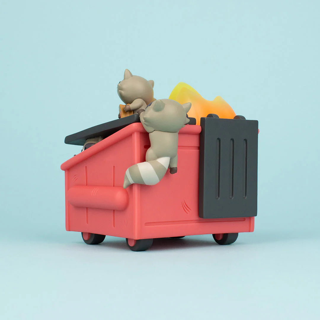 100% Soft Trash Panda Dumpster Fire vinyl figure