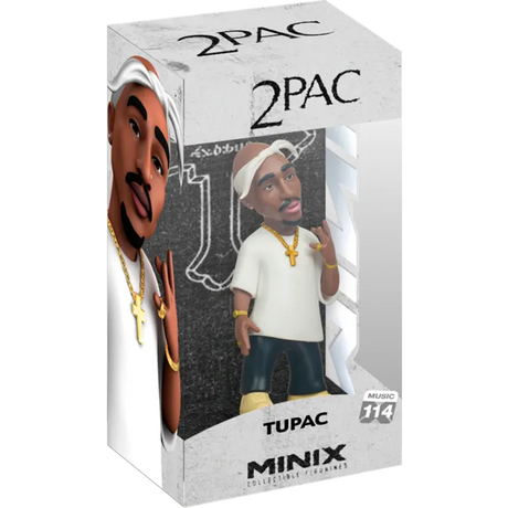Tupac Shakur Minix collectible figure packaging with 2Pac artwork