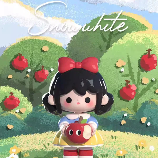 UU’s Fairy Journey Mini Series Blind Box Snow White figure in red bow holding apple plush