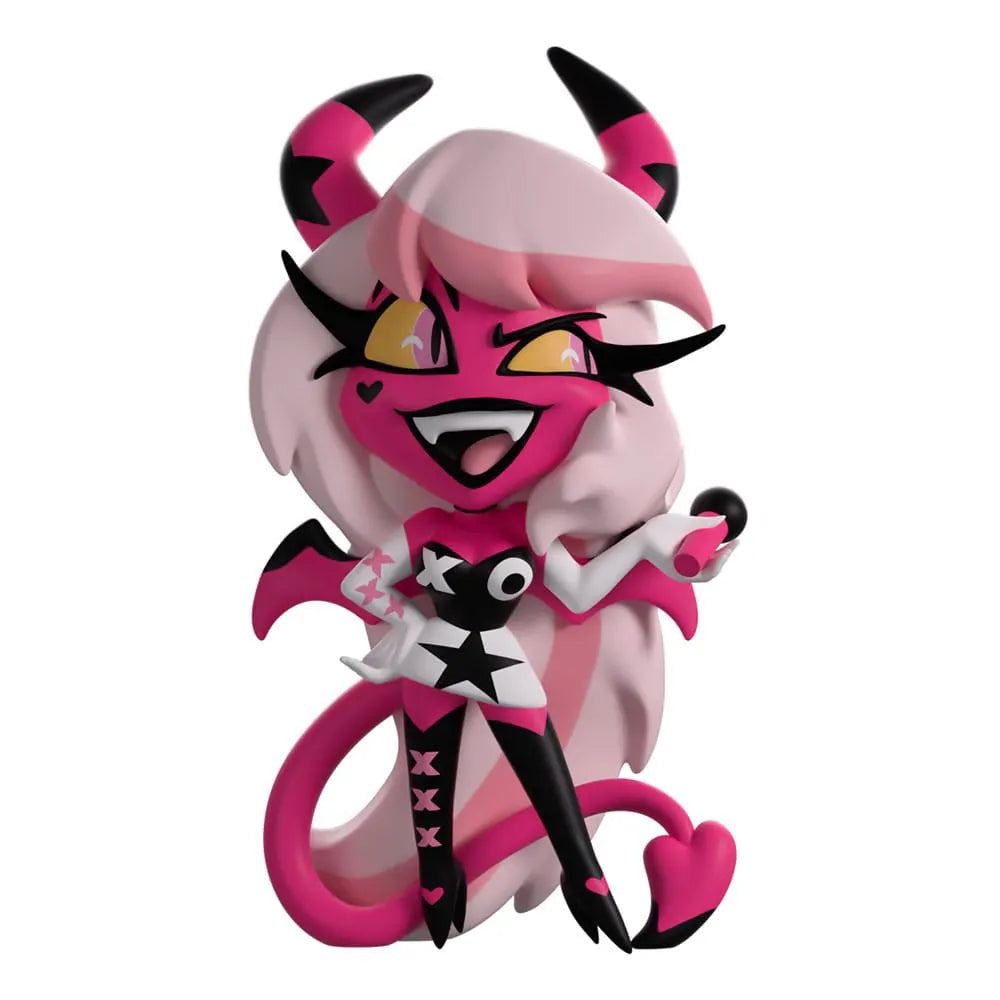 Verosika Youtooz Vinyl Figure front view holding microphone, detailed outfit and horns.